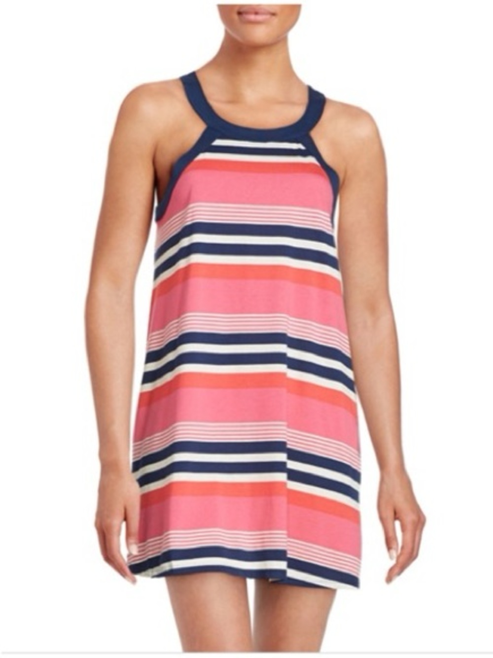 Kate Spade Dream a Little Dream Cotton Modal Striped Nightgown L